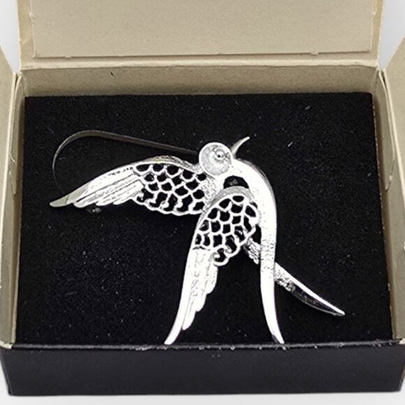 Vintage Sarah Coventry “Peace” Dove Brooch with Original Box – Silver Tone Gift - Picture 3 of 10